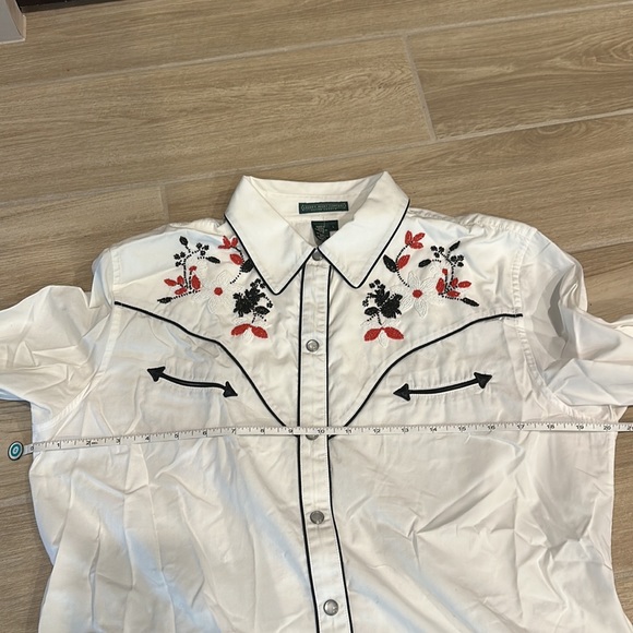 Beautiful Ralph Lauren Western Snap buttons shirt beaded size L cowboy shirt - Picture 9 of 13